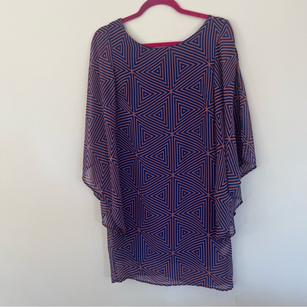NWT Orange and Blue Auburn University  boutique dress Lotus Sz M